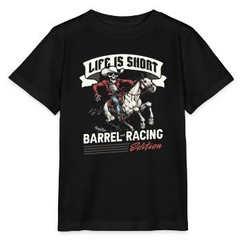 Barrel Racing Western Riding Barrel Racing - Stanley/Stella MINI CREATOR Kids’ T-Shirt - black - Front - Mikhail (115cm)
