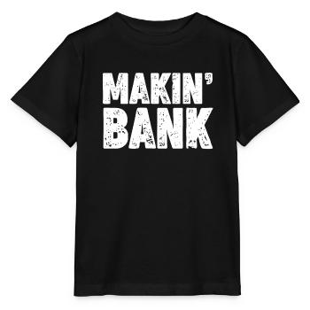 Makin' Bank Lustiger Banker Hypothekenkassierer - Stanley/Stella Kinder T-Shirt MINI CREATOR  - Schwarz - Vorne - Mikhail (115cm)