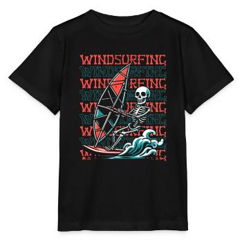 Windsurfing Windsurfer - Stanley/Stella MINI CREATOR Kids’ T-Shirt - black - Front - Mikhail (115cm)