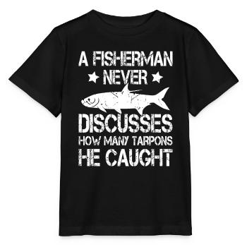 Aventure en eau salée pour les amateurs de pêche au tarpon - T-shirt bio MINI CREATOR Stanley/Stella Enfant - noir - Devant - Mikhail (115cm)