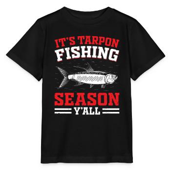Tarpon Fishing Freshwater Fish Species Fishing - Stanley/Stella MINI CREATOR Kids’ T-Shirt - black - Front - Mikhail (115cm)