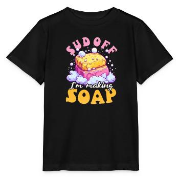 Seife machen Sud Aus Ich mache Seife - Stanley/Stella Kinder T-Shirt MINI CREATOR  - Schwarz - Vorne - Mikhail (115cm)