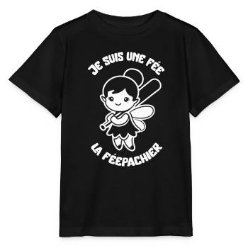Ich bin eine Fee Die Fee Pachier Fee - Girly Humor - Stanley/Stella Kinder T-Shirt MINI CREATOR  - Schwarz - Vorne - Mikhail (115cm)