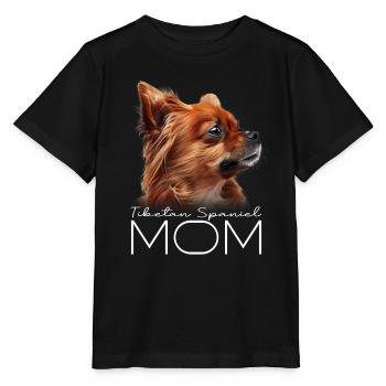 Maman épagneul tibétain - T-shirt bio MINI CREATOR Stanley/Stella Enfant - noir - Devant - Mikhail (115cm)