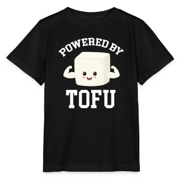 Propulsé par Tofu, Tempeh, Miso Asiatique, Brocoli Végétarien - T-shirt bio MINI CREATOR Stanley/Stella Enfant - noir - Devant - Mikhail (115cm)