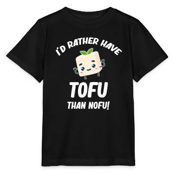 Je préfère avoir du tofu que du tempeh nofu, du miso asiatique - T-shirt bio MINI CREATOR Stanley/Stella Enfant - noir - Devant - Mikhail (115cm)