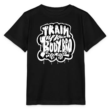 Trainingspartner im Fitnessstudio - Stanley/Stella Kinder T-Shirt MINI CREATOR  - Schwarz - Vorne - Mikhail (115cm)