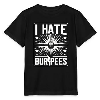Je déteste les burpees 12 - T-shirt bio MINI CREATOR Stanley/Stella Enfant - noir - Devant - Mikhail (115cm)