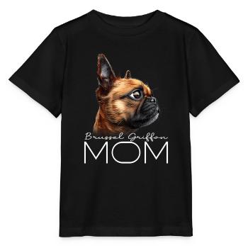 Maman griffon bruxellois - T-shirt bio MINI CREATOR Stanley/Stella Enfant - noir - Devant - Mikhail (115cm)