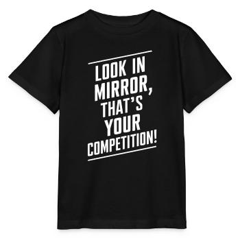 Miroir Miroir Citation de motivation - T-shirt bio MINI CREATOR Stanley/Stella Enfant - noir - Devant - Mikhail (115cm)