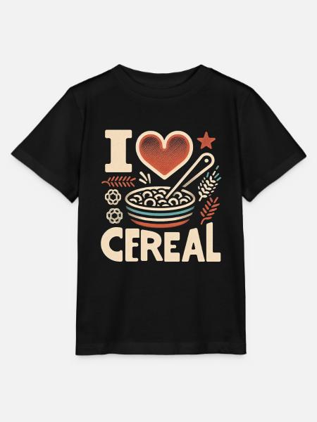 I Love Cereal 12 - Stanley/Stella Kinder T-Shirt MINI CREATOR - Schwarz
