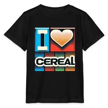 J’aime les céréales 11 - T-shirt bio MINI CREATOR Stanley/Stella Enfant - noir - Devant - Mikhail (115cm)