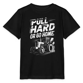 Tractor Pulling Tractor Pulling Tractor Power Farm - Stanley/Stella MINI CREATOR Kids’ T-Shirt - black - Front - Mikhail (115cm)