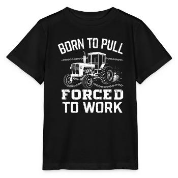 Tractor Pulling Tractor Pulling Tractor Power Farm - Stanley/Stella MINI CREATOR Kids’ T-Shirt - black - Front - Mikhail (115cm)
