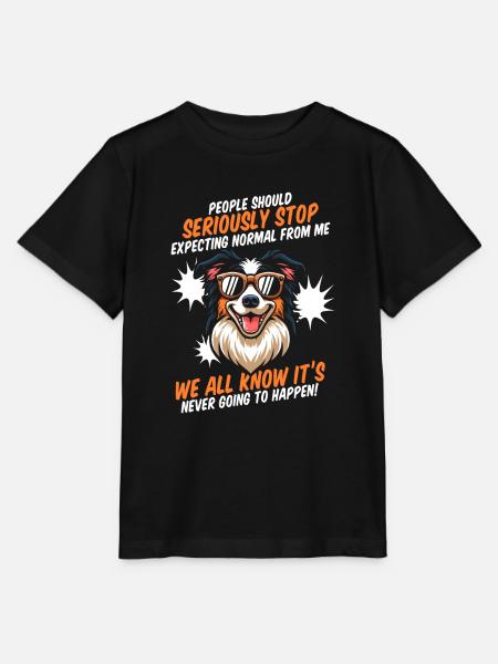 Border Collie - Stanley/Stella Kinder T-Shirt MINI CREATOR - Schwarz