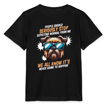 Griffon bruxellois - T-shirt bio MINI CREATOR Stanley/Stella Enfant - noir - Devant - Mikhail (115cm)