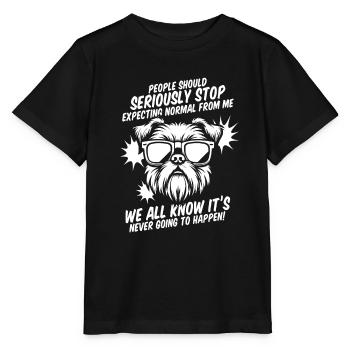 Griffon bruxellois - T-shirt bio MINI CREATOR Stanley/Stella Enfant - noir - Devant - Mikhail (115cm)