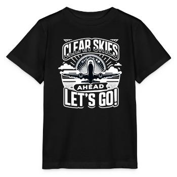 Air Traffic Controller Aircraft Flight Service - Stanley/Stella MINI CREATOR Kids’ T-Shirt - black - Front - Mikhail (115cm)