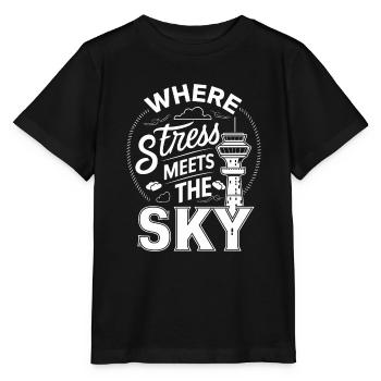 Air Traffic Controller Aircraft Flight Service - Stanley/Stella Kinder T-Shirt MINI CREATOR  - Schwarz - Vorne - Mikhail (115cm)