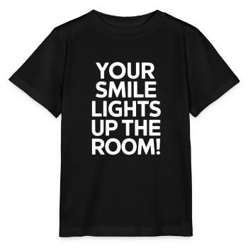 Votre sourire illumine la pièce - T-shirt bio MINI CREATOR Stanley/Stella Enfant - noir - Devant - Mikhail (115cm)