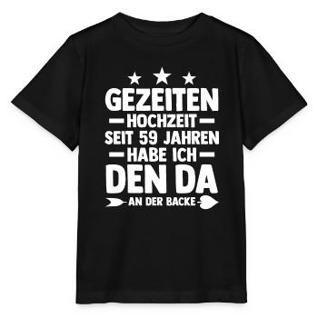 Ehe Gezeitenhochzeit 59 Jahre Verheiratet Hochzeit - Stanley/Stella Kinder T-Shirt MINI CREATOR  - Schwarz - Vorne - Mikhail (115cm)