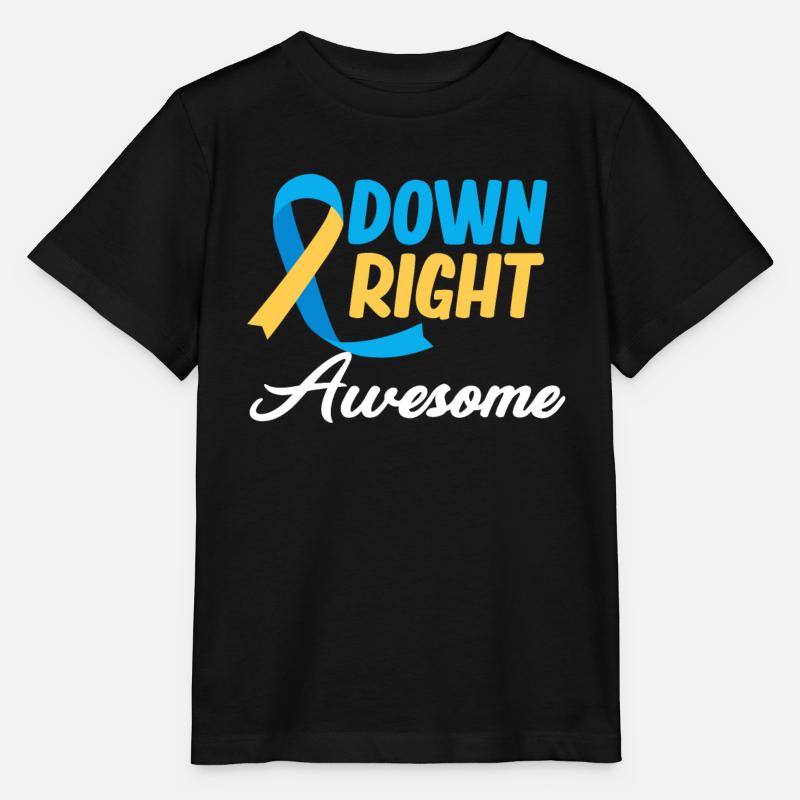 Down Right Awesome Down-syndrom Autismus - Stanley/Stella Kinder T-Shirt MINI CREATOR - Schwarz