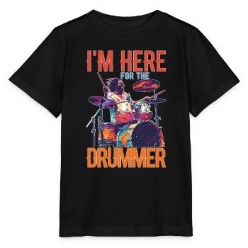 Je suis là pour le batteur 16 - T-shirt bio MINI CREATOR Stanley/Stella Enfant - noir - Devant - Mikhail (115cm)