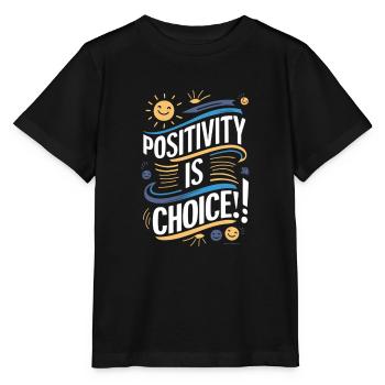 La positivité est un choix - T-shirt bio MINI CREATOR Stanley/Stella Enfant - noir - Devant - Mikhail (115cm)