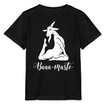 Baaa-Maste Yoga Chèvre Relaxation - T-shirt bio MINI CREATOR Stanley/Stella Enfant - noir - Devant - Mikhail (115cm)