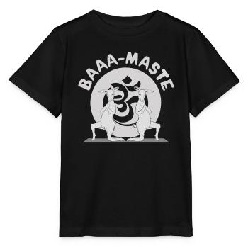 Baaa-Maste Chèvres Yoga Relaxation - T-shirt bio MINI CREATOR Stanley/Stella Enfant - noir - Devant - Mikhail (115cm)