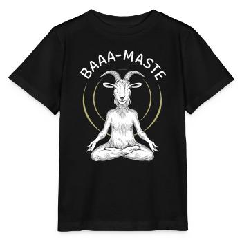 Baaa-Maste Goats Yoga Relaxation - Stanley/Stella MINI CREATOR Kids’ T-Shirt - black - Front - Mikhail (115cm)