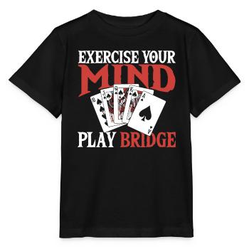 Bridge Kartenspiel Geschenk - Stanley/Stella Kinder T-Shirt MINI CREATOR  - Schwarz - Vorne - Mikhail (115cm)