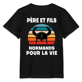 Father and son Dad Norman Normandy - Stanley/Stella MINI CREATOR Kids’ T-Shirt - black - Front - Mikhail (115cm)