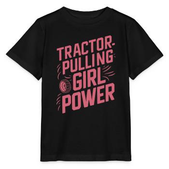Tractor Pulling Tractor Pulling Tractor Power Farm - Stanley/Stella MINI CREATOR Kids’ T-Shirt - black - Front - Mikhail (115cm)