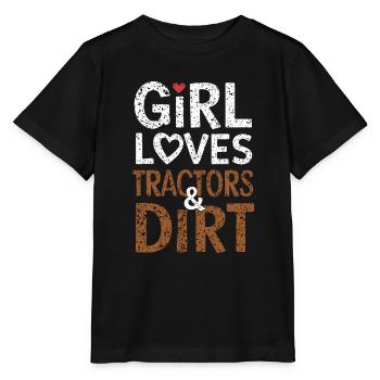 Tractor Pulling Tractor Pulling Tractor Power Farm - Stanley/Stella MINI CREATOR Kids’ T-Shirt - black - Front - Mikhail (115cm)