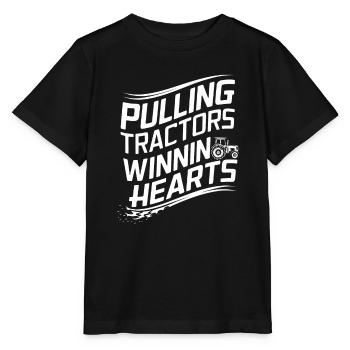 Tractor Pulling Tractor Pulling Tractor Power Farm - Stanley/Stella MINI CREATOR Kids’ T-Shirt - black - Front - Mikhail (115cm)