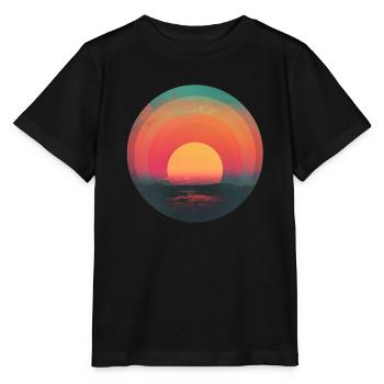 Retro Sunset Outdoor Nature 80s Vintage - Stanley/Stella Kinder T-Shirt MINI CREATOR  - Schwarz - Vorne - Mikhail (115cm)