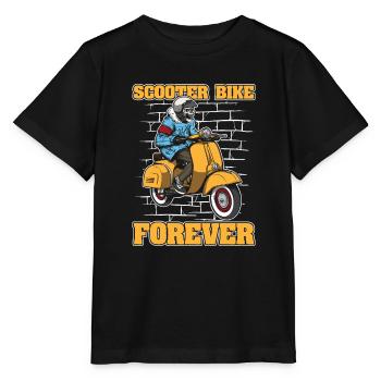 Motorroller Skelett - Stanley/Stella Kinder T-Shirt MINI CREATOR  - Schwarz - Vorne - Mikhail (115cm)