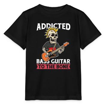 Bassiste, Guitare basse, Basser Skeleton - T-shirt bio MINI CREATOR Stanley/Stella Enfant - noir - Devant - Mikhail (115cm)