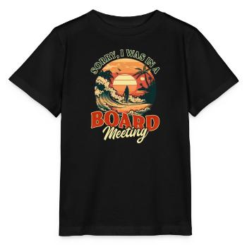 Surfer Sorry war im Meeting - Stanley/Stella Kinder T-Shirt MINI CREATOR  - Schwarz - Vorne - Mikhail (115cm)