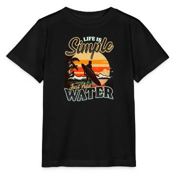 Surfer Einfach Wasser hinzufügen - Stanley/Stella Kinder T-Shirt MINI CREATOR  - Schwarz - Vorne - Mikhail (115cm)