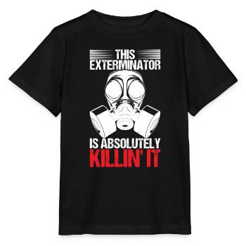 Pest Control Exterminator - Stanley/Stella MINI CREATOR Kids’ T-Shirt - black - Front - Mikhail (115cm)