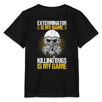 Pest Control Exterminator - Stanley/Stella MINI CREATOR Kids’ T-Shirt - black - Front - Mikhail (115cm)