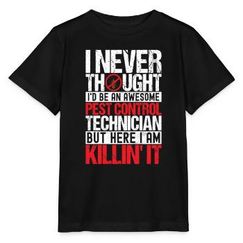 Pest Control Exterminator - Stanley/Stella MINI CREATOR Kids’ T-Shirt - black - Front - Mikhail (115cm)