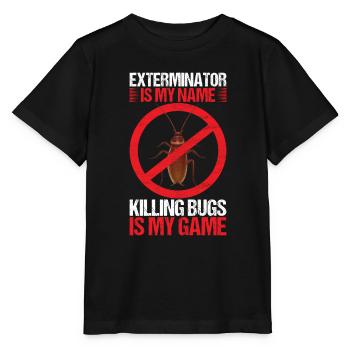 Exterminateur de lutte antiparasitaire - T-shirt bio MINI CREATOR Stanley/Stella Enfant - noir - Devant - Mikhail (115cm)
