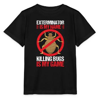 Pest Control Exterminator - Stanley/Stella MINI CREATOR Kids’ T-Shirt - black - Front - Mikhail (115cm)