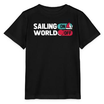 Sailing Sailor Sailboat Sailing On World Off - Stanley/Stella MINI CREATOR Kids’ T-Shirt - black - Front - Mikhail (115cm)