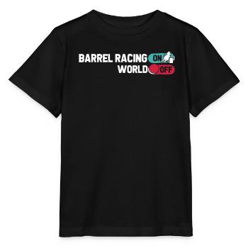 Barrel Racing Western Riding Barrel Racing - Stanley/Stella MINI CREATOR Kids’ T-Shirt - black - Front - Mikhail (115cm)