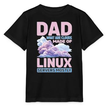 De quoi sont faits les nuages, les serveurs Linux principalement 32 - T-shirt bio MINI CREATOR Stanley/Stella Enfant - noir - Devant - Mikhail (115cm)
