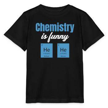 La chimie est drôle. He He Science Périodique - T-shirt bio MINI CREATOR Stanley/Stella Enfant - noir - Devant - Mikhail (115cm)